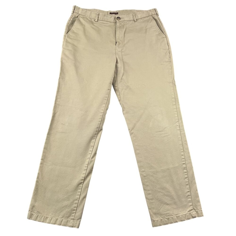 The Territory Ahead Pants‎ Mens 37 Khaki Chino Straight Leg Cotton Casual Twill